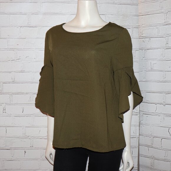 🌿💚✨ SHEIN Blouse · Olive Green Beauty · Size L - Picture 5 of 6